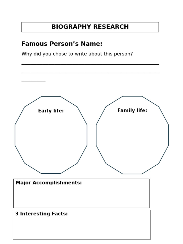 Biography Project Gr.6 | PDF