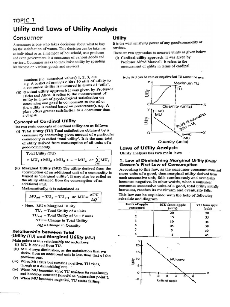 Key Notes Economics ISC XII | PDF