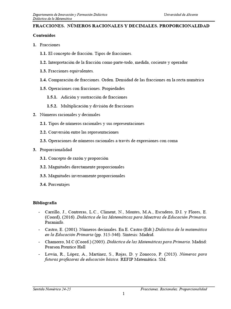 TeoriaFrac.Rac.Dec.Prop.C24-25 | PDF | Matemáticas | Conceptos matemáticos