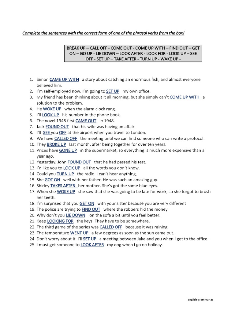 Phrasal Verbs | PDF