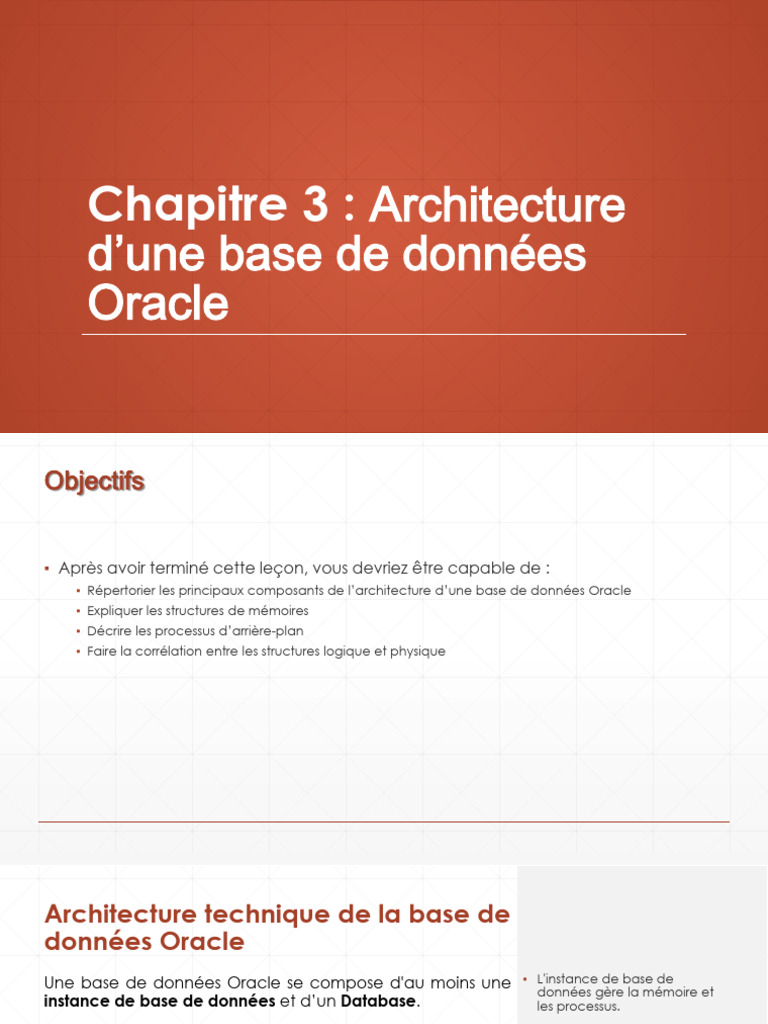 3 - Architecture Dune Base de Données Oracle | PDF | Cache ...