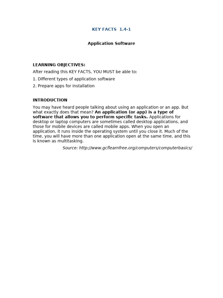 1.4-1 Application Software | PDF | Application Software | Mobile App