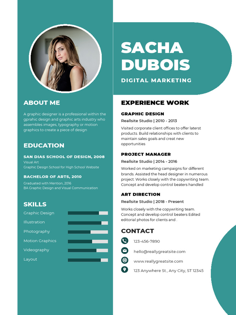 Simple and Elegant Curiculum Vitae Free Template | PDF
