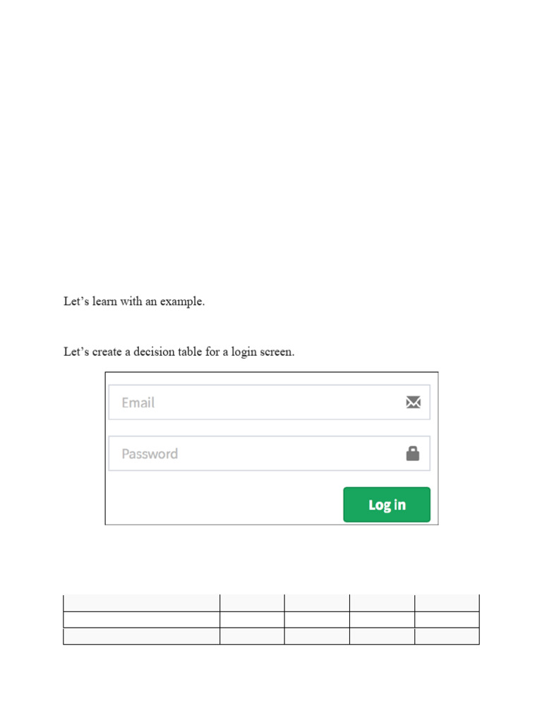 Decision Table Testing | PDF | Software Testing | User (Computing)