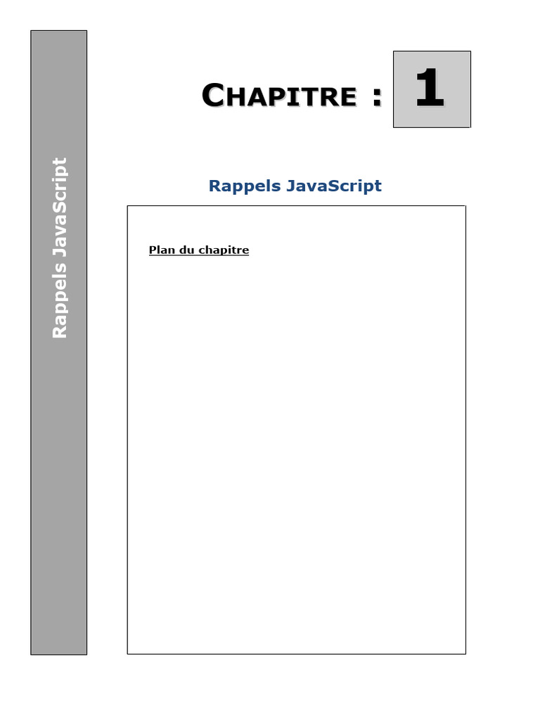 Chapitre 1 - Rappels JS | PDF