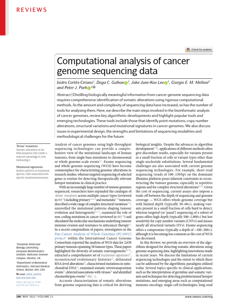2 - Cirano - Computational Analysis of Cancer Genome Sequencing Data ...
