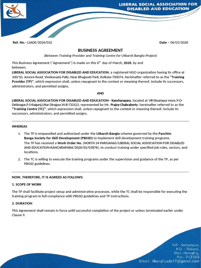 TP and TC Agreement 2 | PDF | Regulatory Compliance | Justice