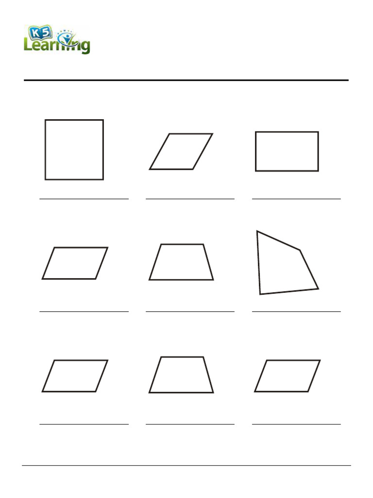 Grade 6 Classifying Quadrilaterals A 260309 092503 | PDF