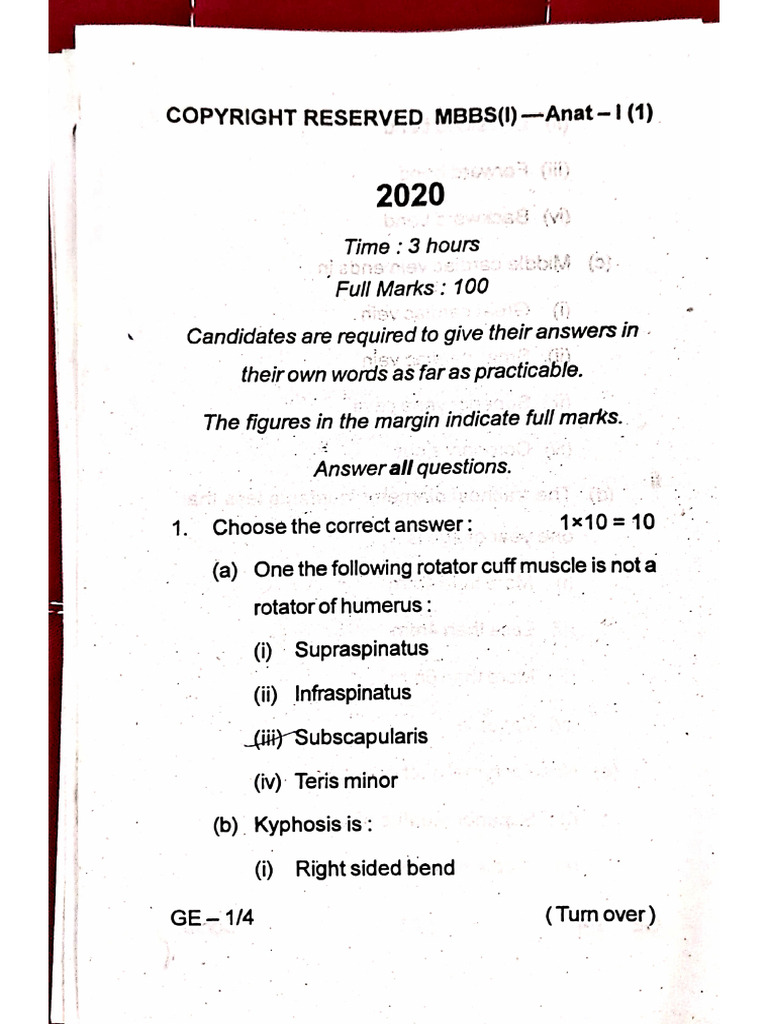 Proff Papers 2k19 Batch | PDF