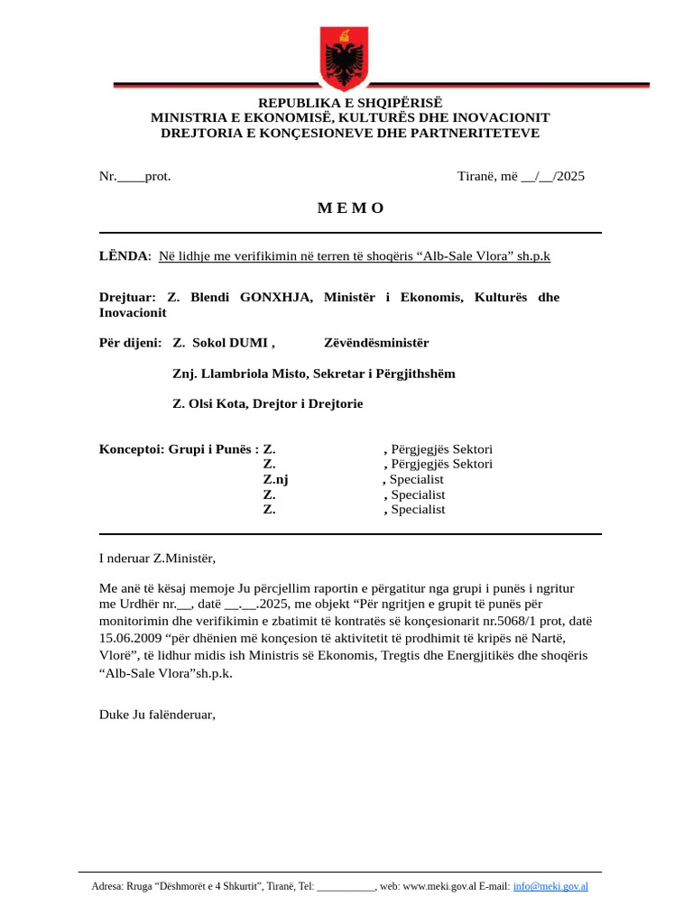 Memo Model | PDF