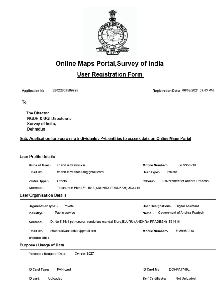 User Registration Form 7989950218 26 02 2026 | PDF | Computing