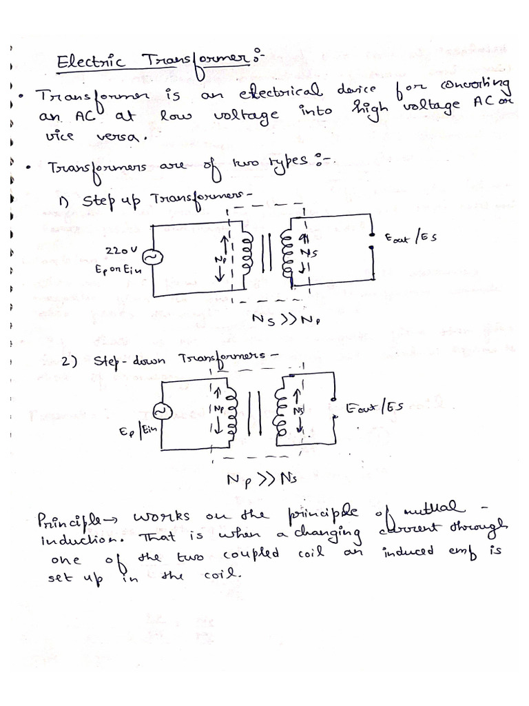 Transformer Short Revision Notes-1 | PDF