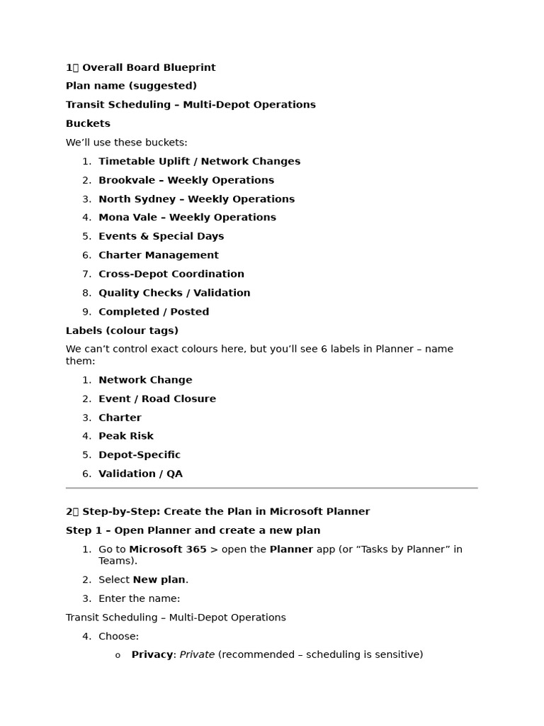 Transit Scheduling - Multi Depot Operations | PDF
