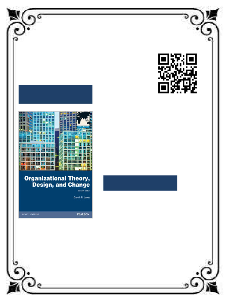 Organizational Theory Design and Change Seventh Edition Jones Ebook ...