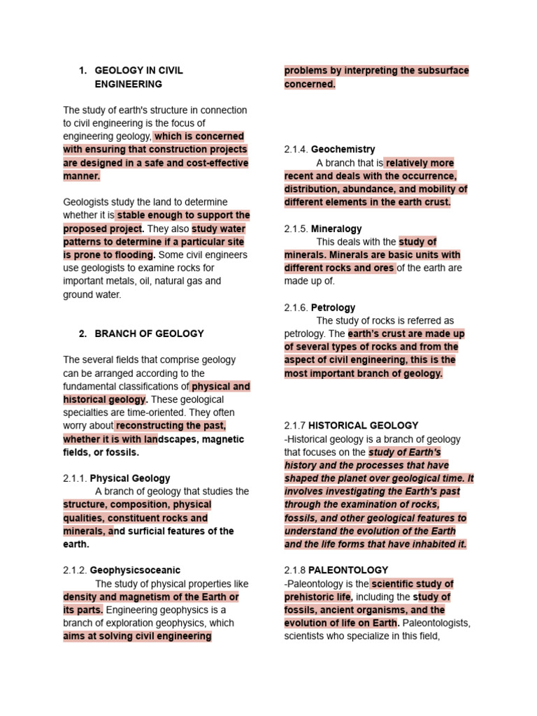 Geology in Civil Engineering | PDF | Plate Tectonics | Erosion
