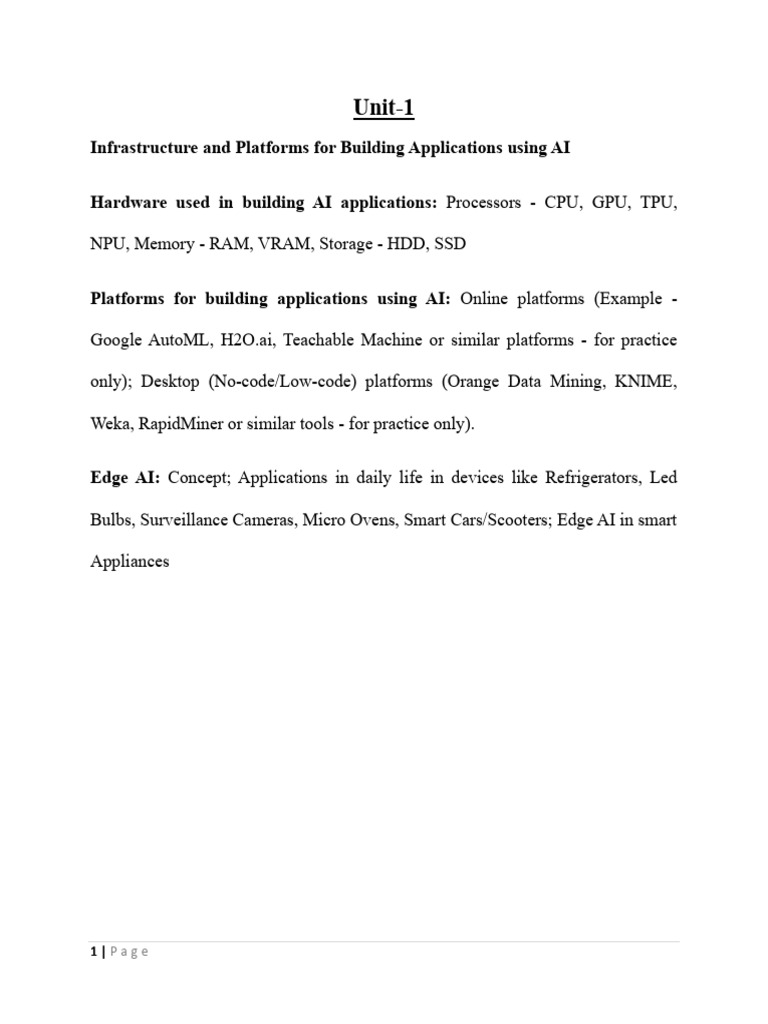 Ai Unit 1 | PDF | Graphics Processing Unit | Central Processing Unit