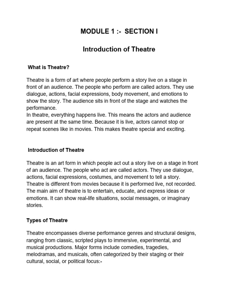 Module 1 CC | PDF | Acting | Human Voice
