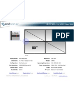 NEC Display P402 2x2 Video Wall Technical Drawing