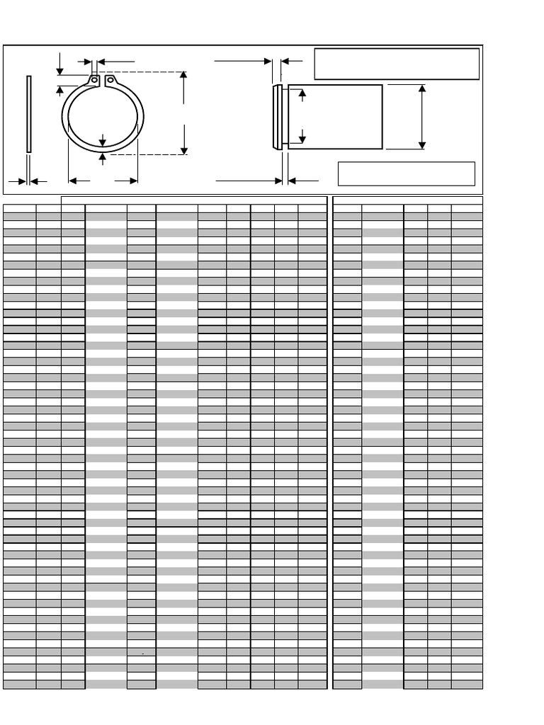 Circlip Catlouge Metric | PDF | Engineering Tolerance | Quality