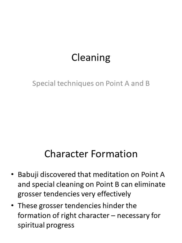 Cleaning Point A and B | PDF | Mind–Body Interventions | Spiritual Practice