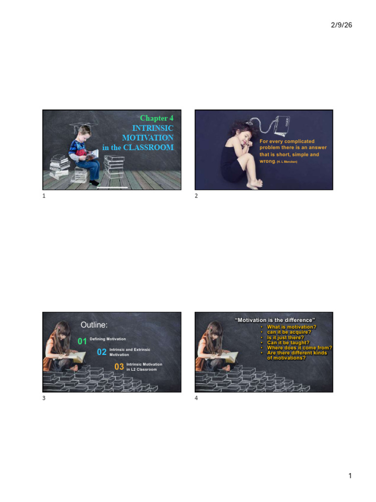 Chapter 4. Intrinsic Motivation in The Classroom - Compressed | PDF ...