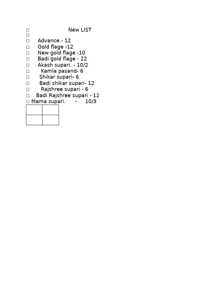 New LIST | PDF