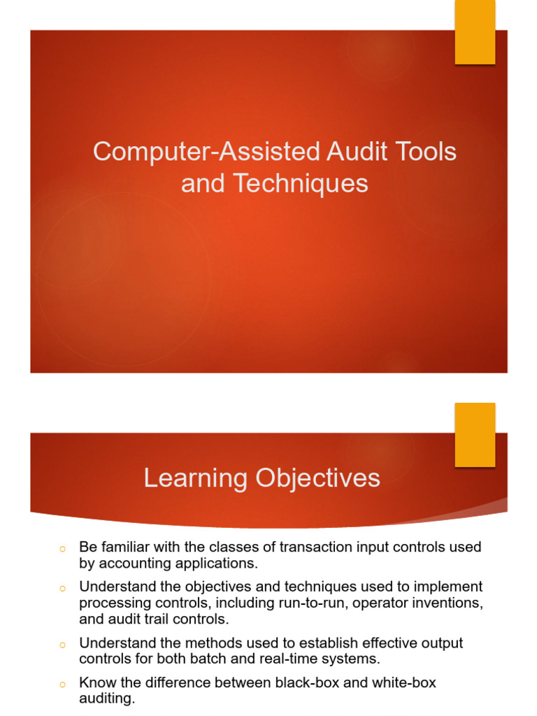 LMS - C1 - Part 1 - Computer-Assisted Audit Tools and Techniques | PDF ...