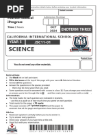 Grade 5 Science Assessment 2025 | PDF | Seed | Seedling
