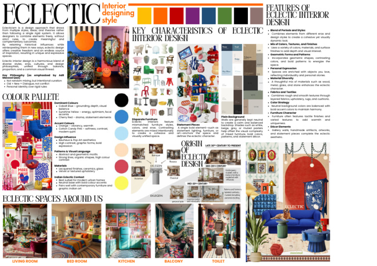 Features of Eclectic Interior Design | PDF | Interior Design | Color