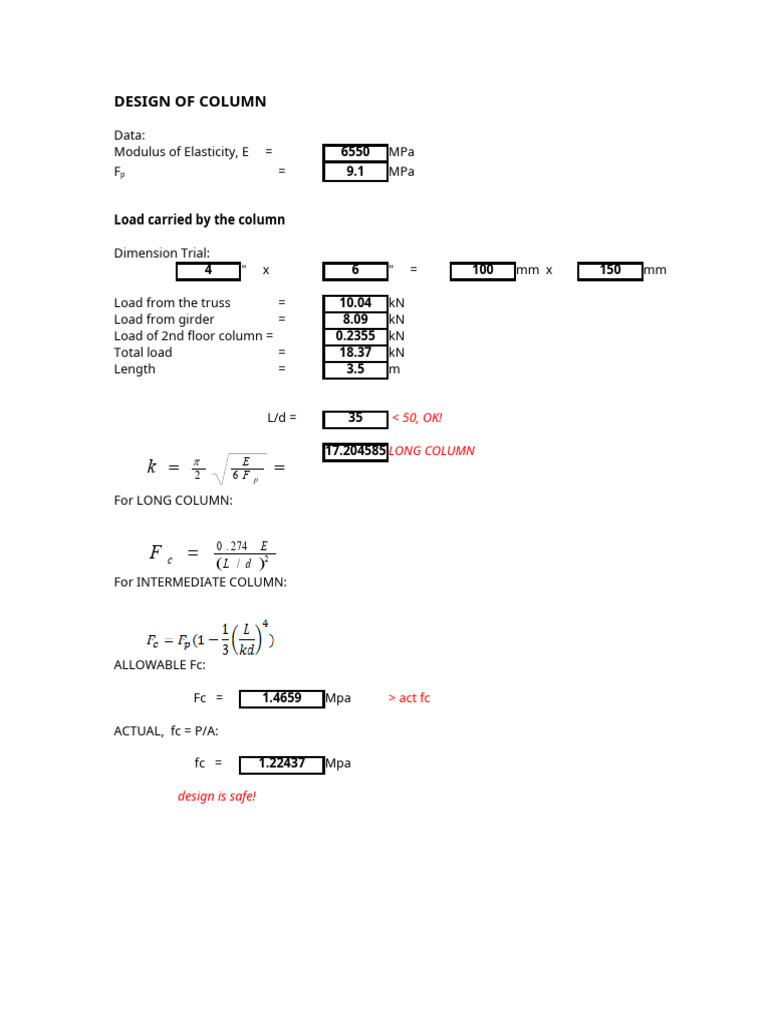 Residential Building Design Using Excel Program Final 15 | PDF