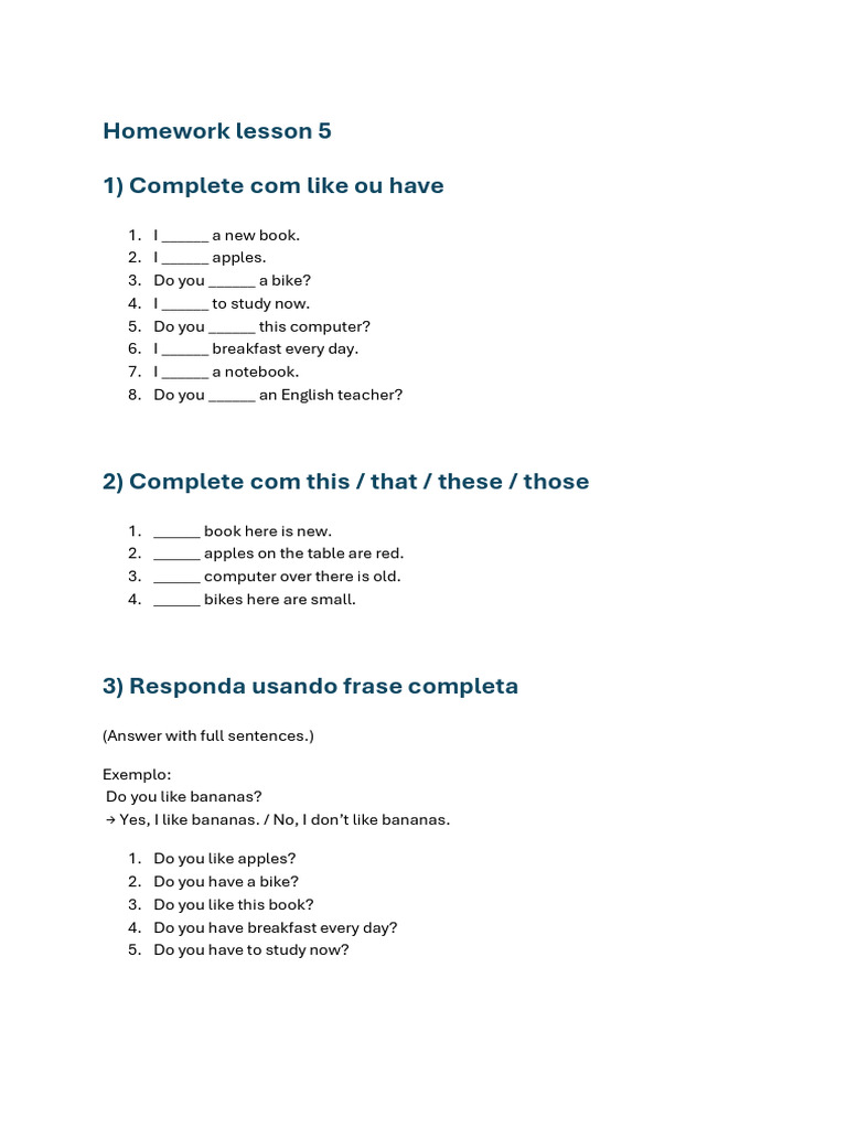 t2 Lesson 5 Homework | PDF