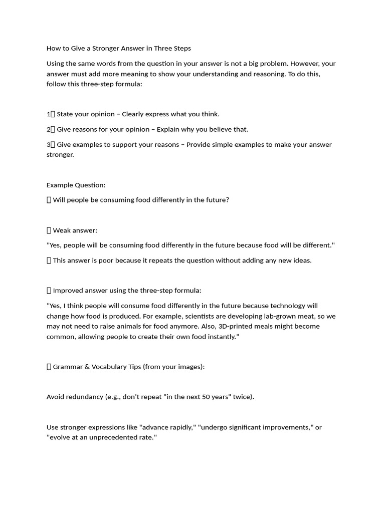How To Give Stronger and More Detailed Answers in English Speaking ...