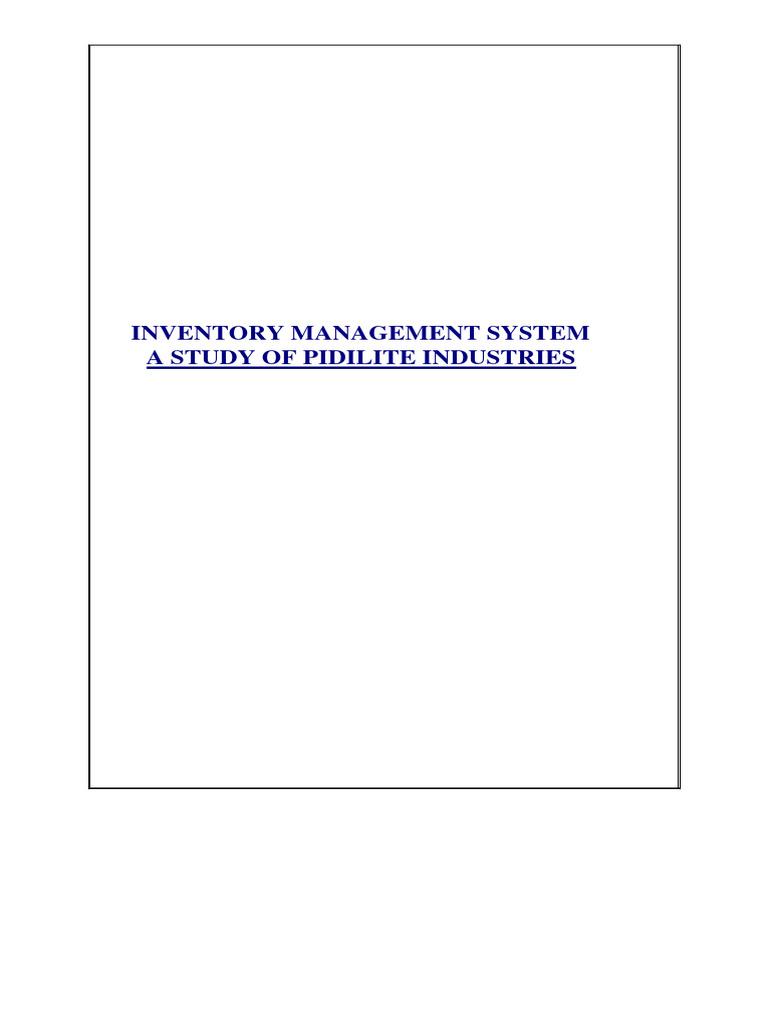 21 Inventory Management System | PDF | Inventory | Lean Manufacturing
