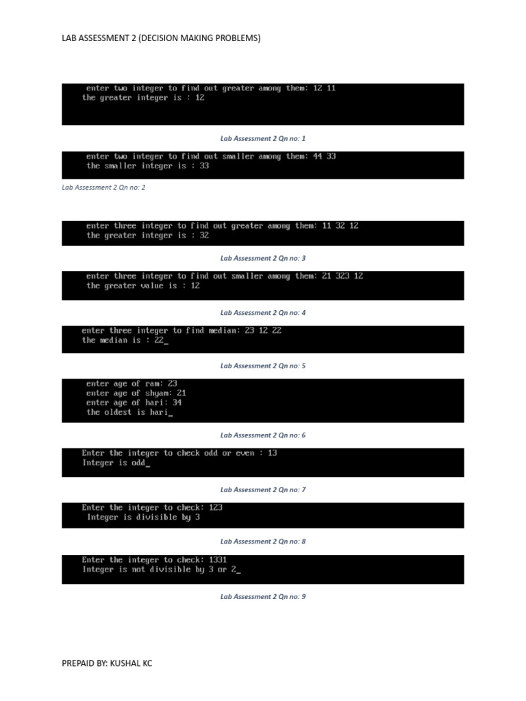 Lab Assessment 2 | PDF