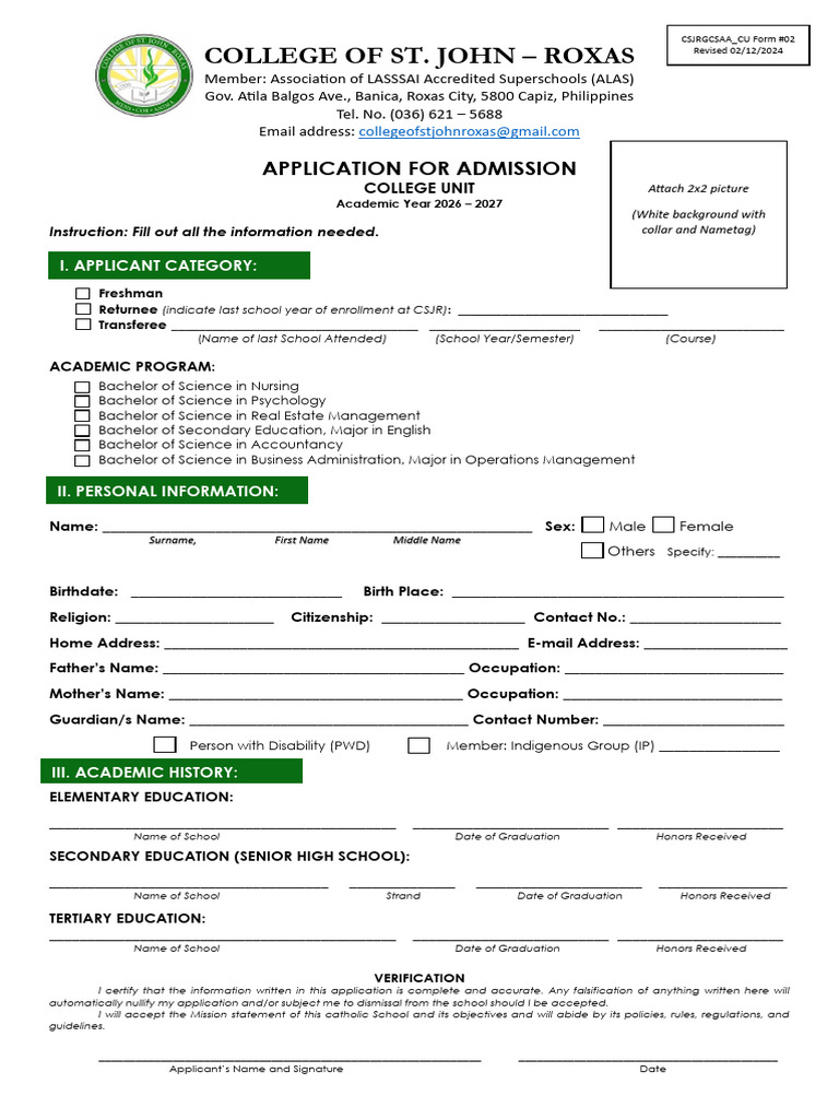 College Application Forms (All Forms) | PDF | Affidavit