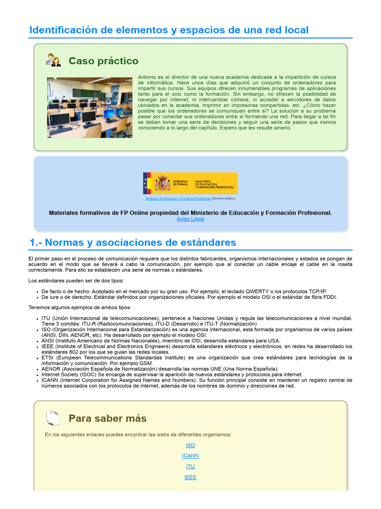 SMR_RL02 Identificación de elementos y espacios de una red local | PDF ...