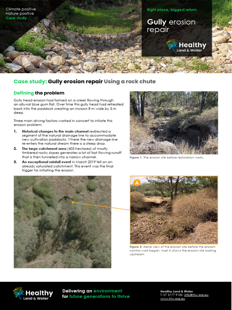 Agriculture - Erosion - Gully Erosion Repair - Case Study - Using A ...