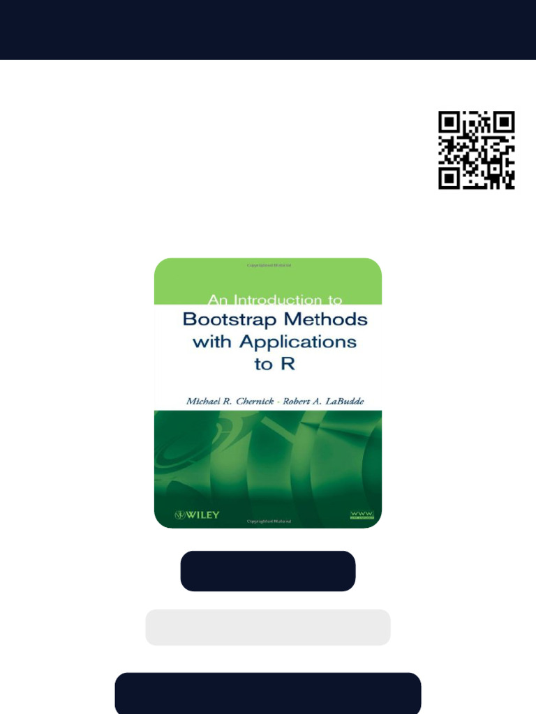 An Introduction To Bootstrap Methods With Applications To R 1st Edition ...
