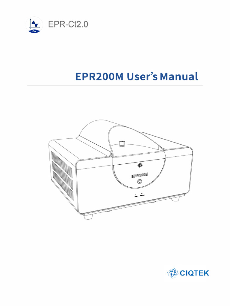 EPR200M User's Manual-V2.1 - Done | PDF | Electron Paramagnetic ...