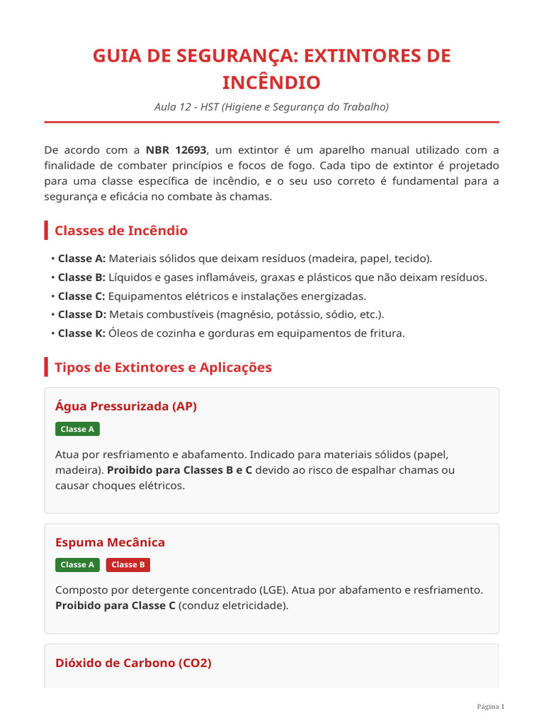 Guia Extintores HST | PDF | Química | Dióxido de carbono