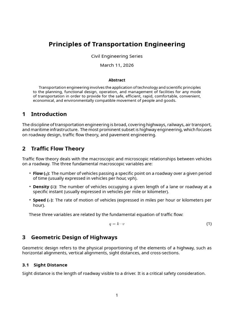 Transportation Engineering | PDF | Transportation Engineering | Transport