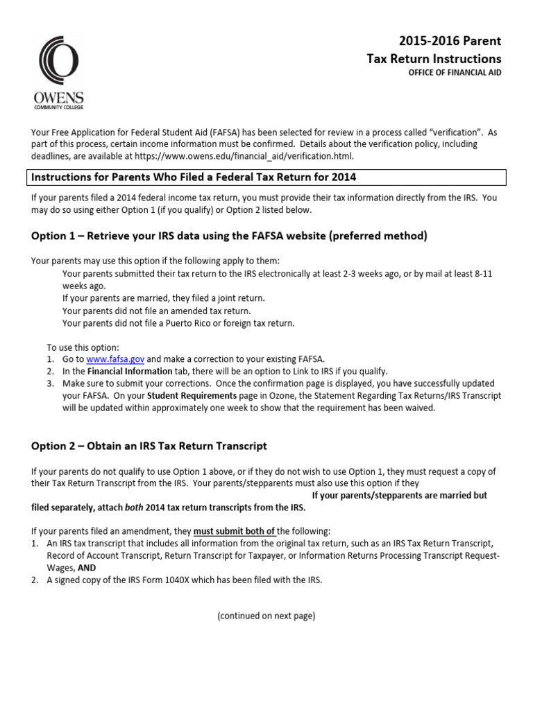 Income Tax Return - Parents | PDF | Internal Revenue Service ...