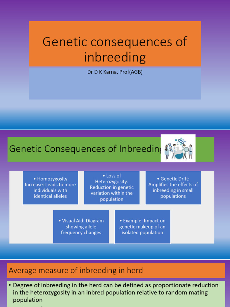 Genetic Consequences of Inbreeding 2 | PDF | Inbreeding | Reproduction