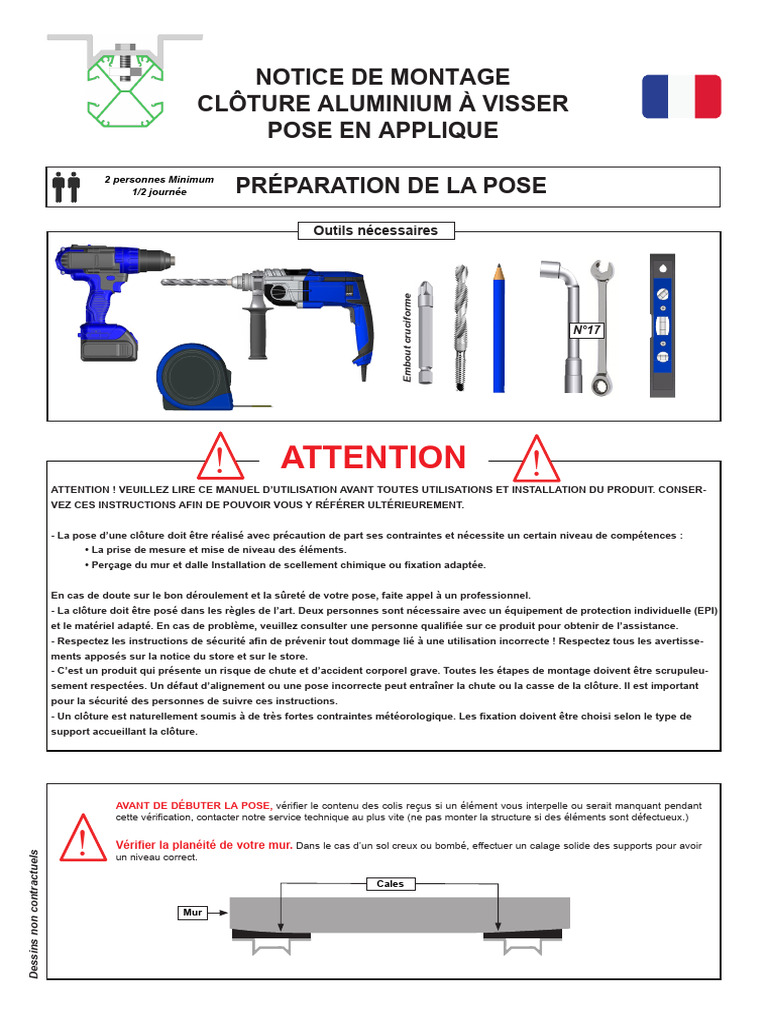 Notice_de_montage_clture_aluminium_en_applique_usineonline_fri Mar 06 ...