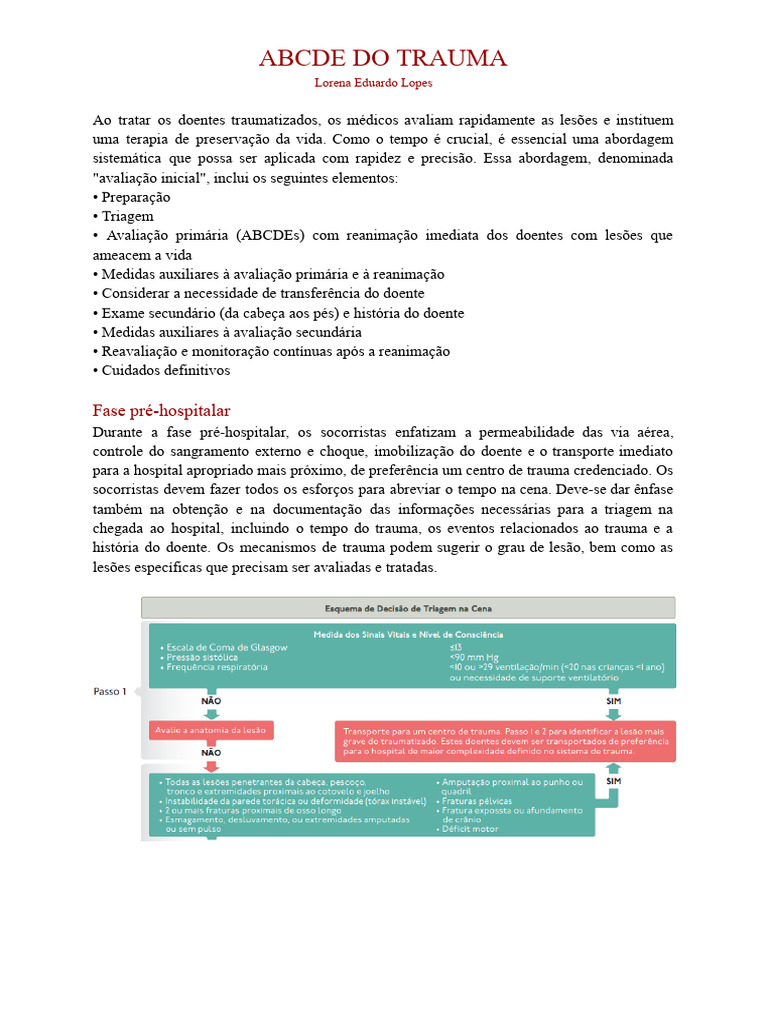 Abcde Do Trauma | PDF | Coração | Respiração
