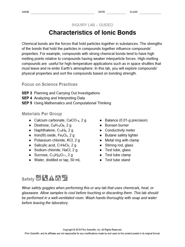 Lab 5 Student Version | PDF | Chemical Compounds | Chemical Substances