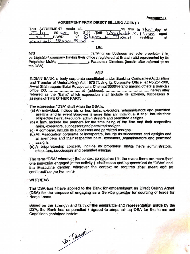 DSA Agreement | PDF