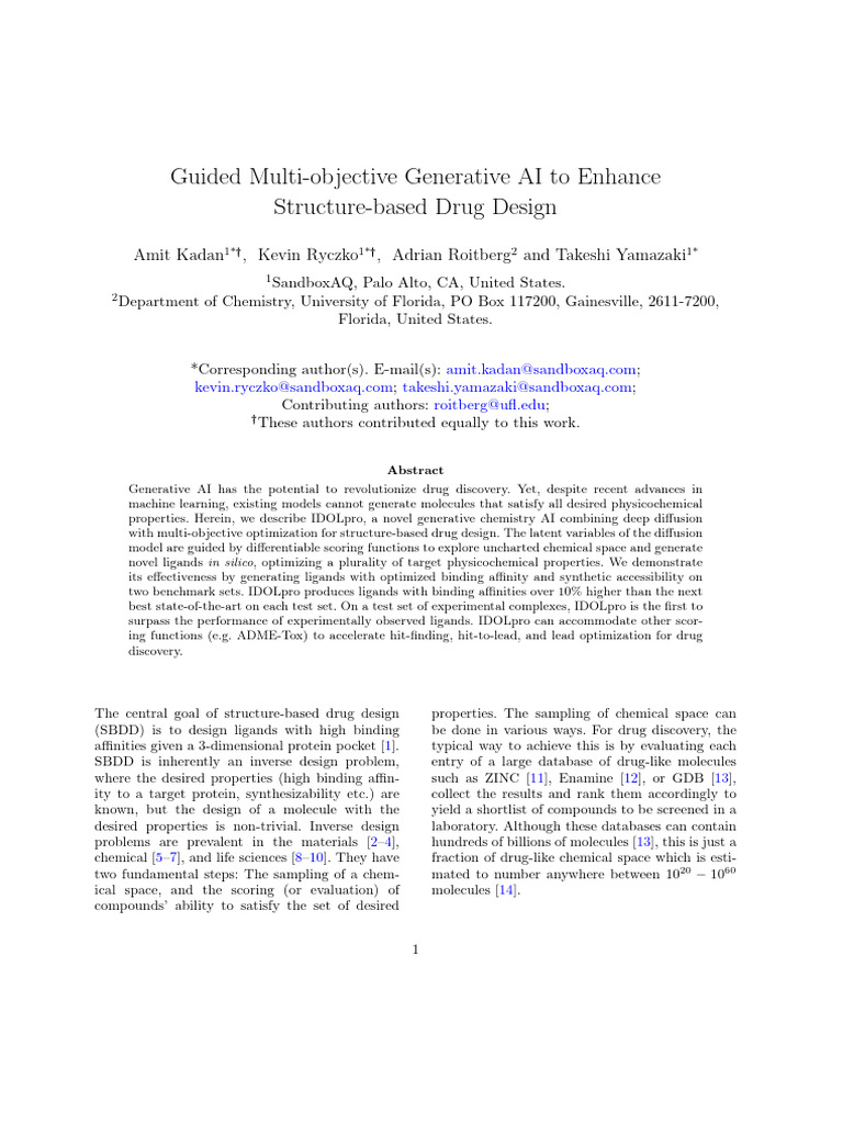 Guided Multi-objective Generative AI to Enhance Structure-based Drug ...