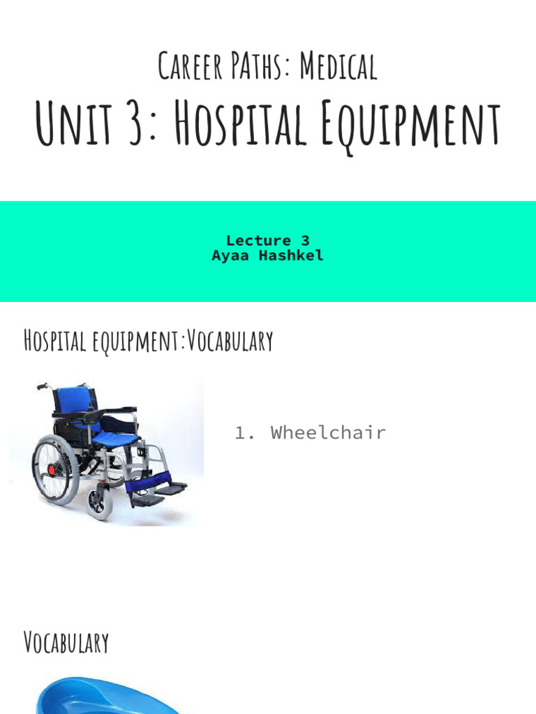 Unit 3- Hospital Equipment | PDF