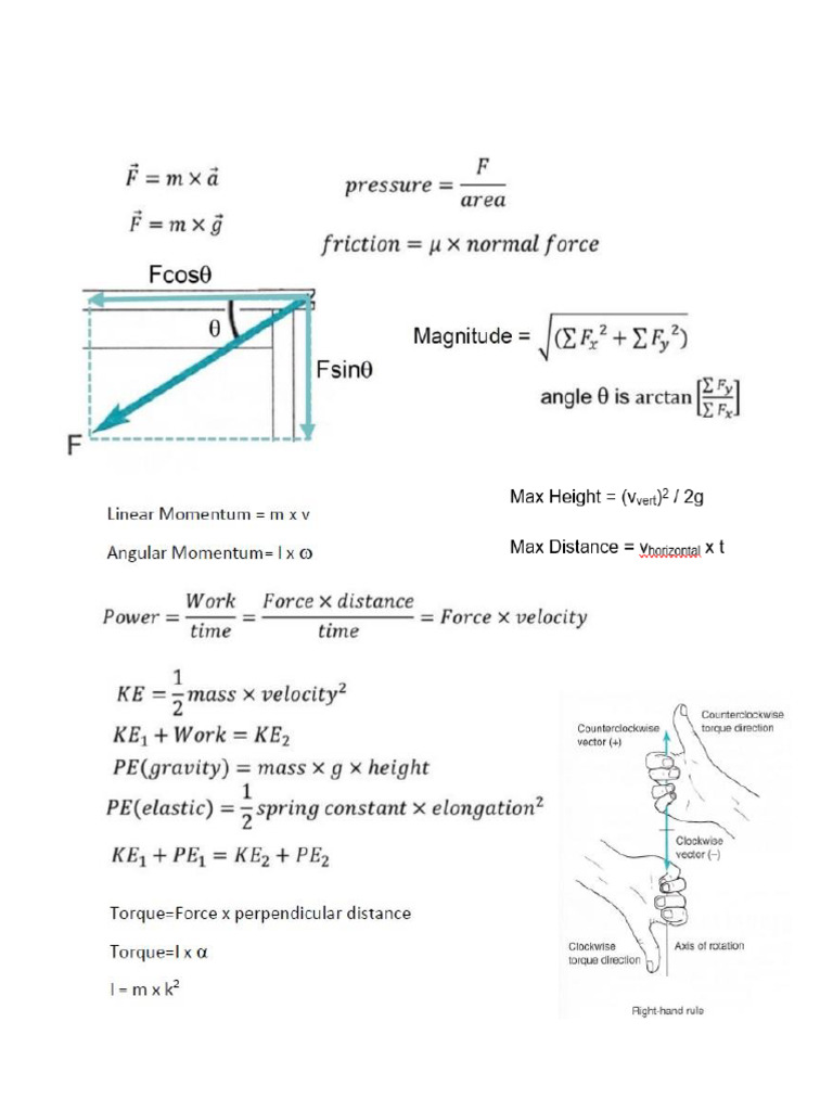 Formula Sheet MIDTERM | PDF